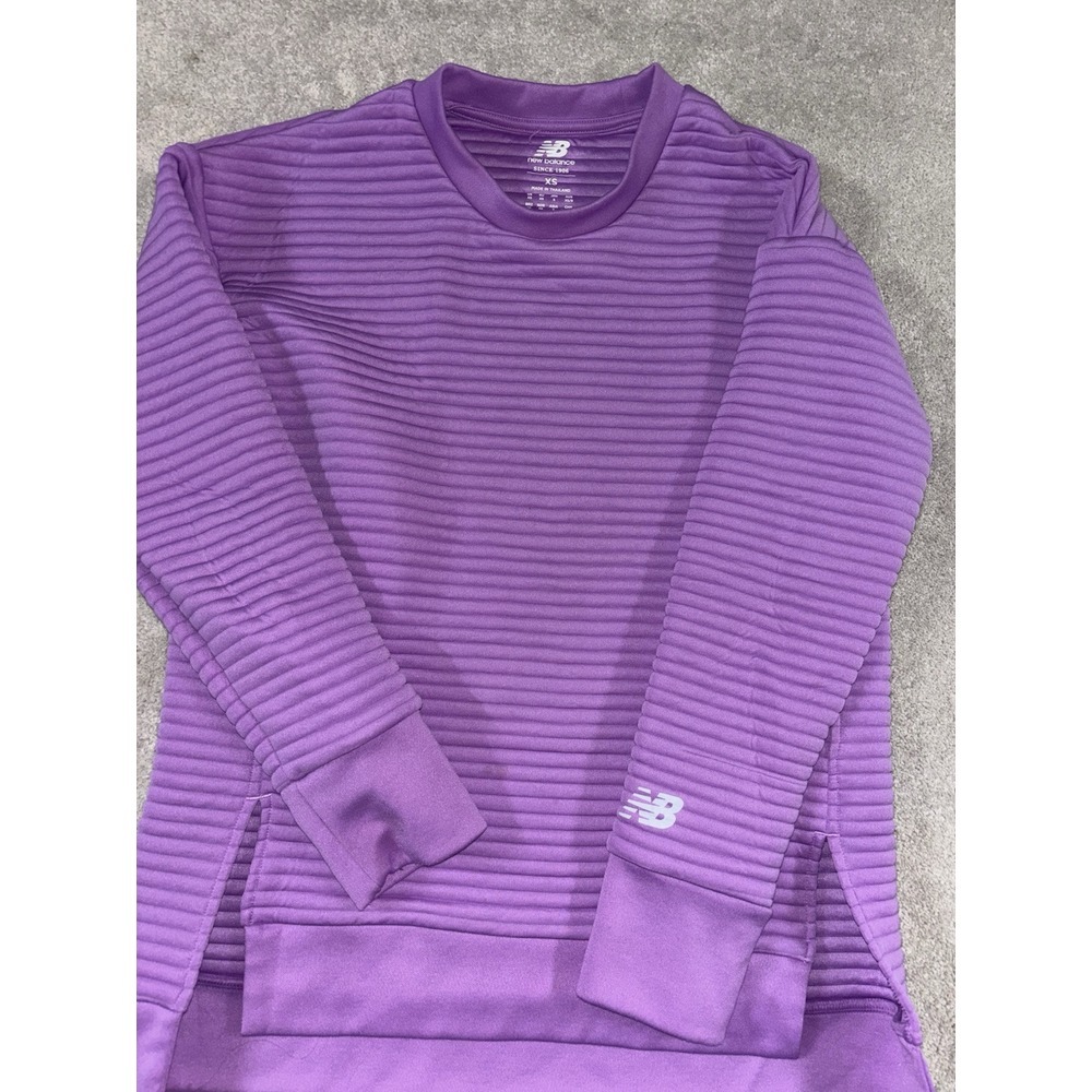 new balance purple ribbed‎ pullover sweatshirt running xs running
